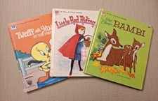 VINTAGE Kids Books Tweety ● Bambi ● Little Red Riding Hood ●Tell A Tale Lot of 3