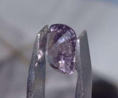 SPINEL 1,31 Karat grau rosa lila rechteckiges Kissen, gemischter Schnitt 