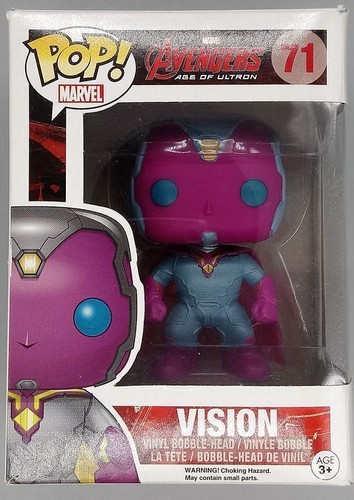 Funko POP #71 Vision - Marvel Avengers Age Of Ultron - Damaged Box + Protector Funko POP #71 Vision - Marvel Avengers Age Of Ultron - Damaged Box + Protector | Funko Pop | 2 Funko POP #71 Vision - Marvel Avengers Age Of Ultron - Damaged Box + Protector | Funko Pop