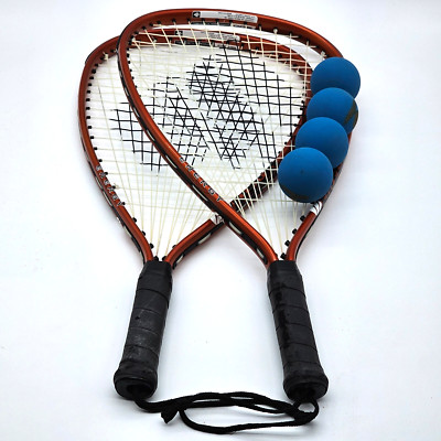 Ektelon Energy 900 Power Level Racquetball  Set Of 2 Racquets 105 RM27A & 4 Ball