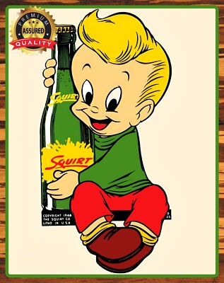 Squirt Soda - 1948 - Rare - Metal Sign 11 x 14