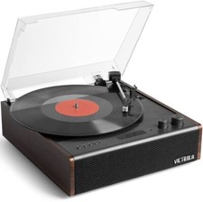 Victrola Eastwood 3-Speed Bluetooth Turntable with Built-in Speakers and Dust...