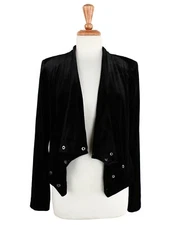  BCBG Paris Blazer Dress Jacket Women's Velour Button Down, 10 MSRP $198