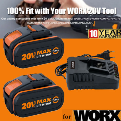 20V Li-Ion AKKU / Ladegerät Für Worx WA3551.1 WX390.1 WG549E.9 WG169 WG259 WG25