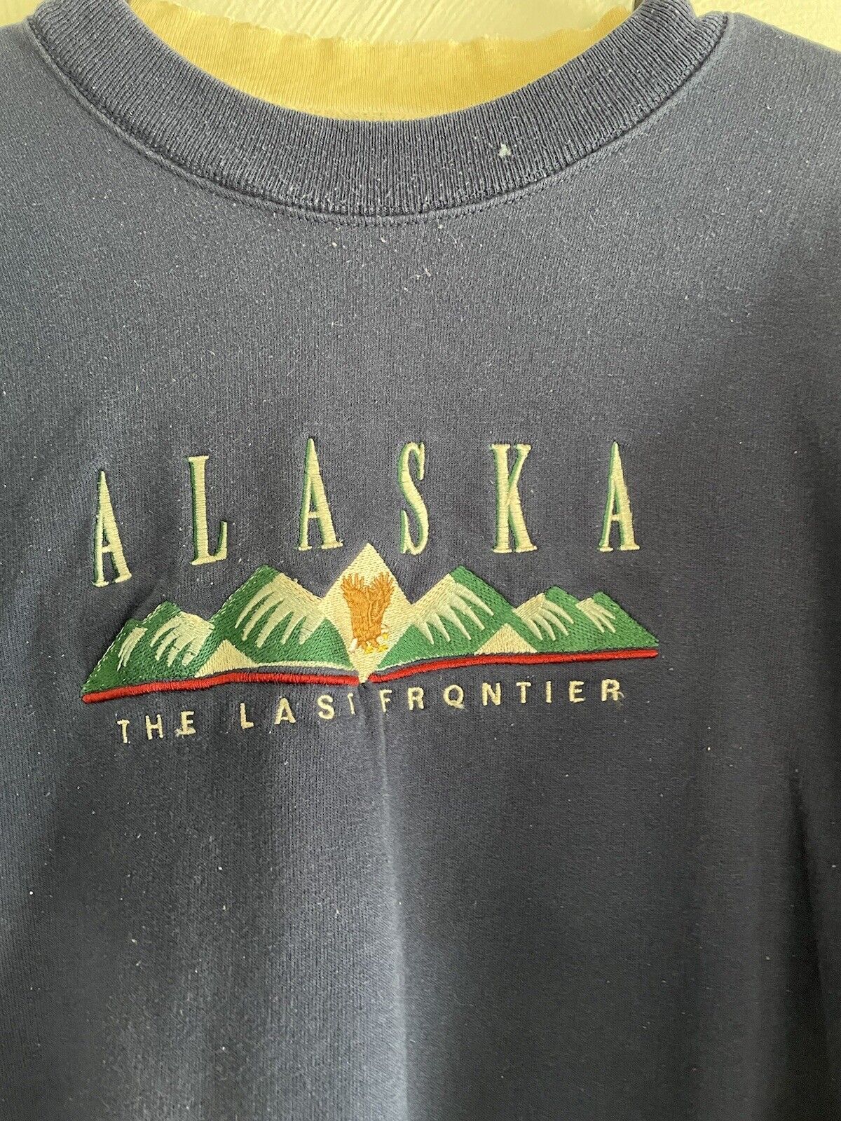 VTG 90s Alaska Sweatshirt Mens L Blue The Last Fr… - image 2