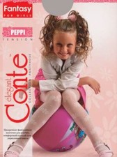 Conte Peppi 20 Den - Fantasy Thin Tights for Girls with Flowers - 4yr 8 -101   