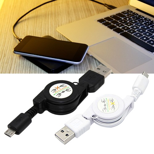 Retractable Micro USB A to USB 2.0 B Male Cable Sync Data Charger for Android 85