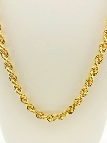 21k Yellow Gold Turkish Rope Necklace 