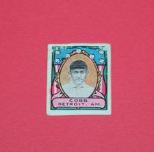 Scarce antique 1911 T332 TY COBB - DETROIT TIGERS Helmar Baseball Stamp