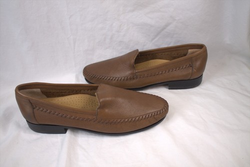 David Taylor Miami slip on Loafers Brown Leather Shoe Men's Size 10m #62217 - Picture 4 of 12
