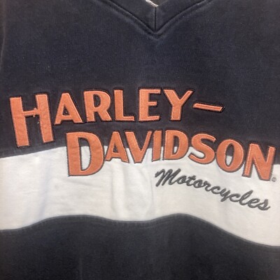 Harley Davidson Sweatshirt Size L Black/Orange An American