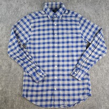 Vineyard Vines Slim Fit Whale Shirt Small Long Sleeve Button Down Blue Gray