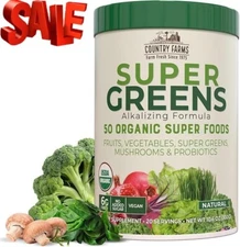 Super Green Juice 50 Organic Superfood Supplement Organic Drink Mix, Fruits