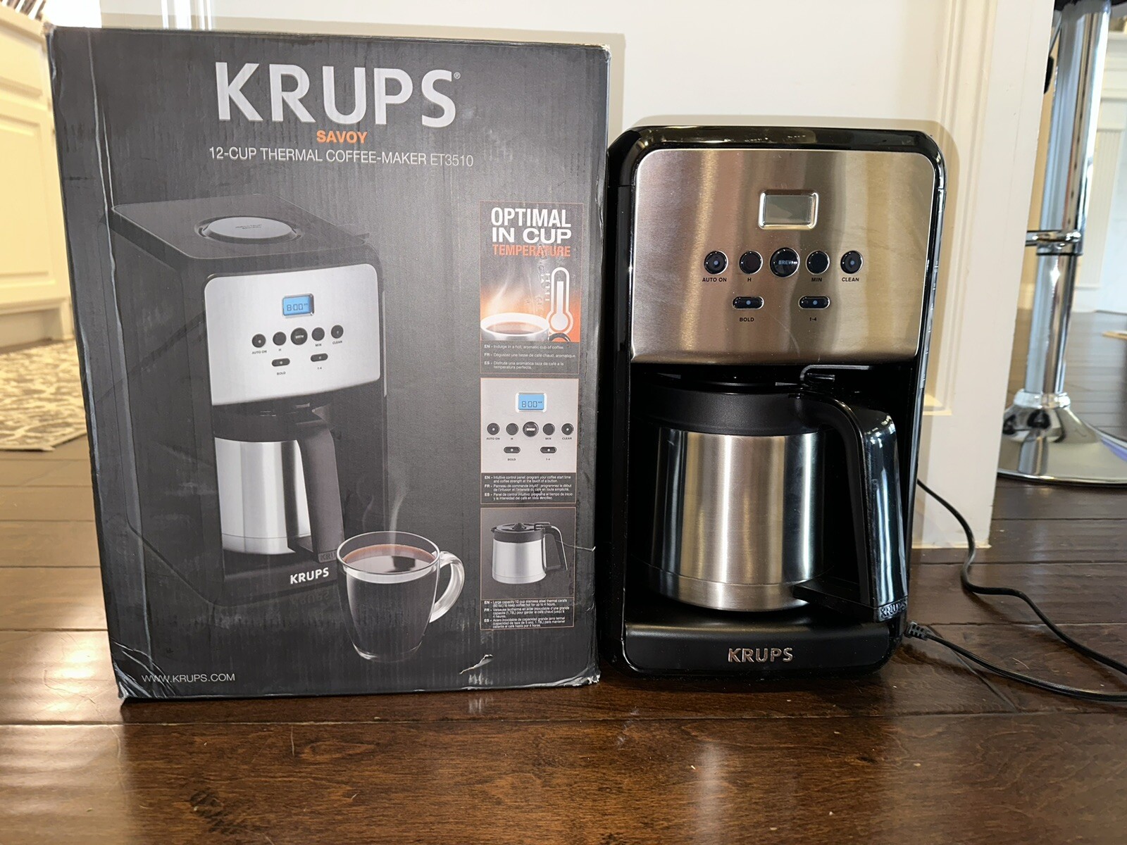 Krups Savoy 12Cup Thermal Coffee Maker (ET3510) Black 10942219668 eBay