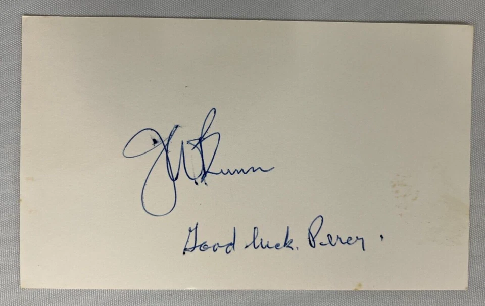 John Bunn Signed Index Card JSA Certified AUTO NCAA Stanford Coach HOF (d.1979)! - Image 2 of 4
