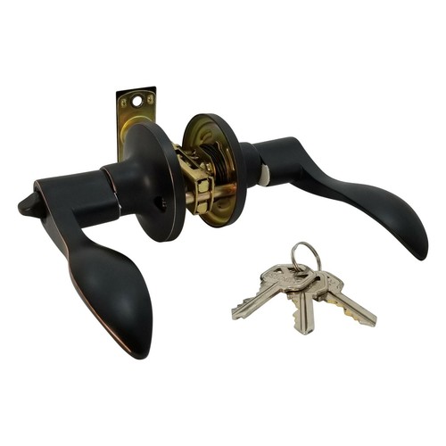 Lever Door Lock All Types Entry Privacy Passage or Stationary ORB Wave Handle - Picture 18 of 30