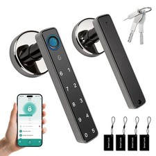 Cerradura de Puerta con Huella Digital, Pomo Inteligente Biométrico con Manija