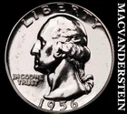 1956 Silver Washington Quarter - Choice Gem Proof  Lustrous  No Reserve  #i757