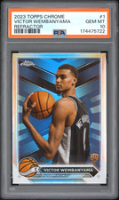 VICTOR WEMBANYAMA 2023 TOPPS CHROME REFRACTOR RC #1 PSA 10 GEM MINT! #174475722