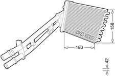 Wärmetauscher Innenraumheizung DENSO DRR09043 für FIAT 500 Aluminium PANDA