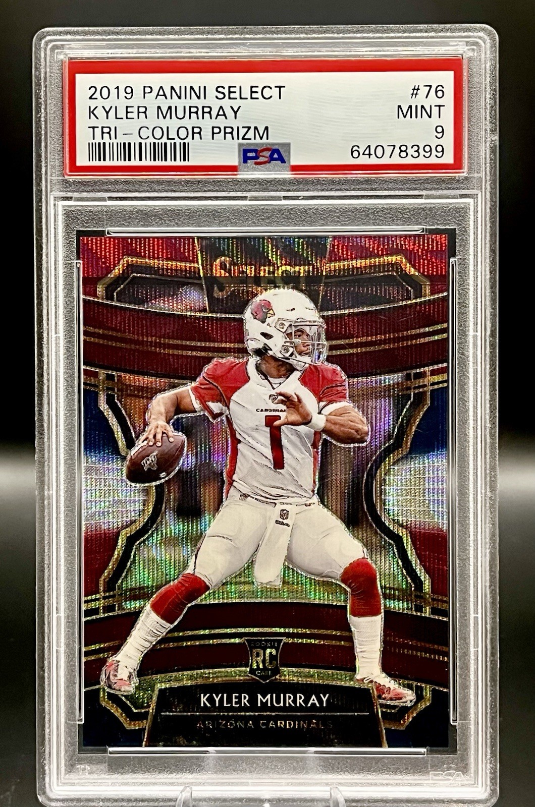 2019 Panini Select - Concourse Kyler Murray #76 Tri-Color Prizm /199 (RC) PSA 9