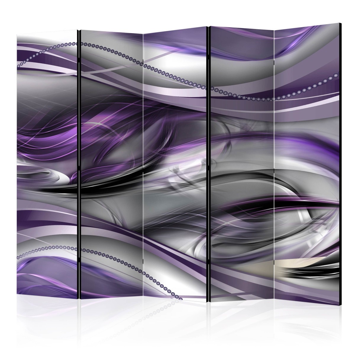 Paravent violet de séparation grand format 172x225 cm intérieur design abstrait