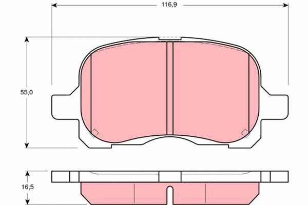 Bremsbelagsatz Scheibenbremse Vorderachse FüR Toyota Carina E VI Stufenheck-image