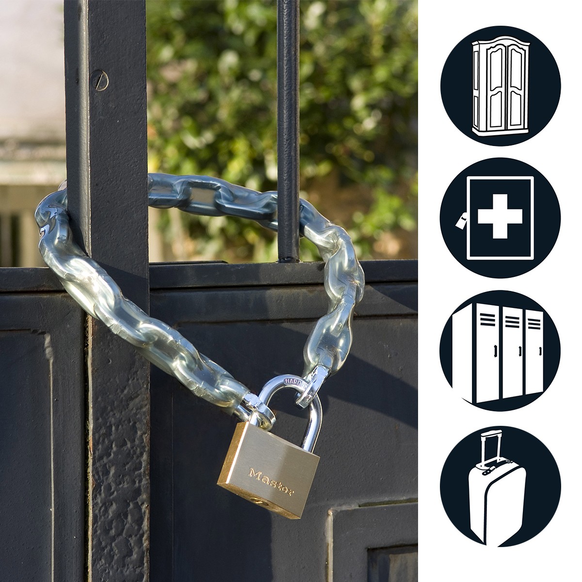 Cadenas Master Lock 2840EURD extra fin avec anse en acier 40mm - 3