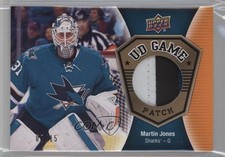 2016-17 Upper Deck UD Game Jersey Patch 7/15 Martin Jones #GJ-MJ Patch 0c3