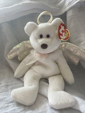 Ty Beanie Babies Original Halo II White Angel Bear Plush, 2000