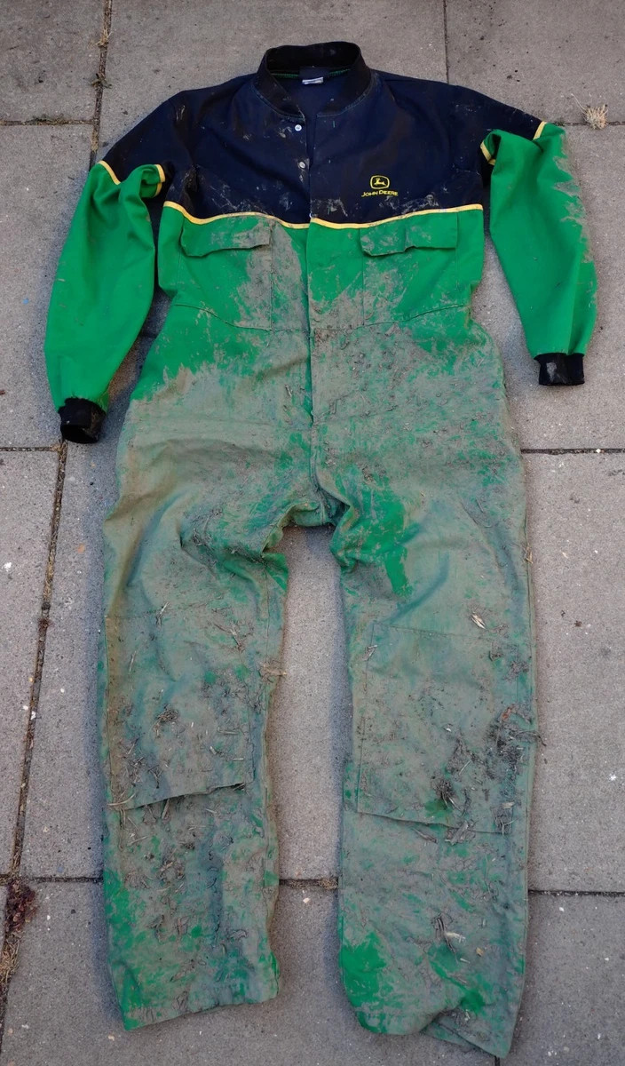 Mono de trabajo agrícola verde y negro John Deere para hombre traje de caldera 42" pecho 31" pierna