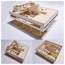 1/75 1/50 3D Wooden DIY Model Building Villa Savoye Assembly Kits Set Model Gift