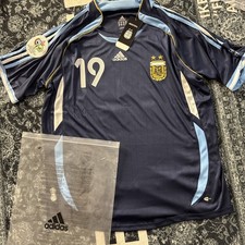 Adidas 2006 Germany World Cup Jersey Argentina Lionel Messi #19 XL Sleeve Badge