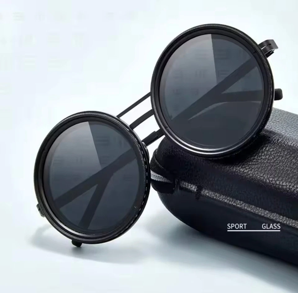 Occhiali Da Sole Dimmerabili Regolabile Polarizzati Anti UV Filtro ND - Immagine 2 di 4