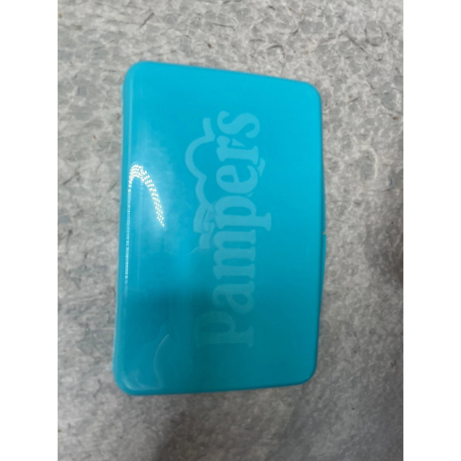 Vintage Pampers Travel Baby Wipes Case Reusable Plastic Container Blue 8x5
Opens in a new window or