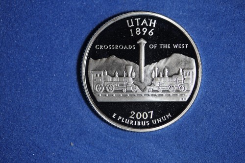 ESTATE FIND 2007 - S PROOF "UTAH" Washington Quarter! #N06966 - Picture 2 of 2