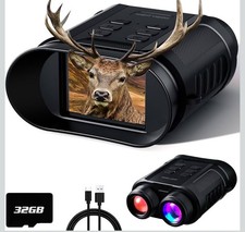 Night Vision Goggles - 5W Upgraded 4K HD IR Binoculars, 8X Digital Zoom