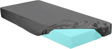 Memory Foam Mattress Topper Cover - Twin XL, Dark Gray, 2-3 Inch Protector