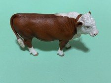 Schleich Rare Hereford Retired 13763 Bull 2014-2016 HTF Farm Cattle White-brown 