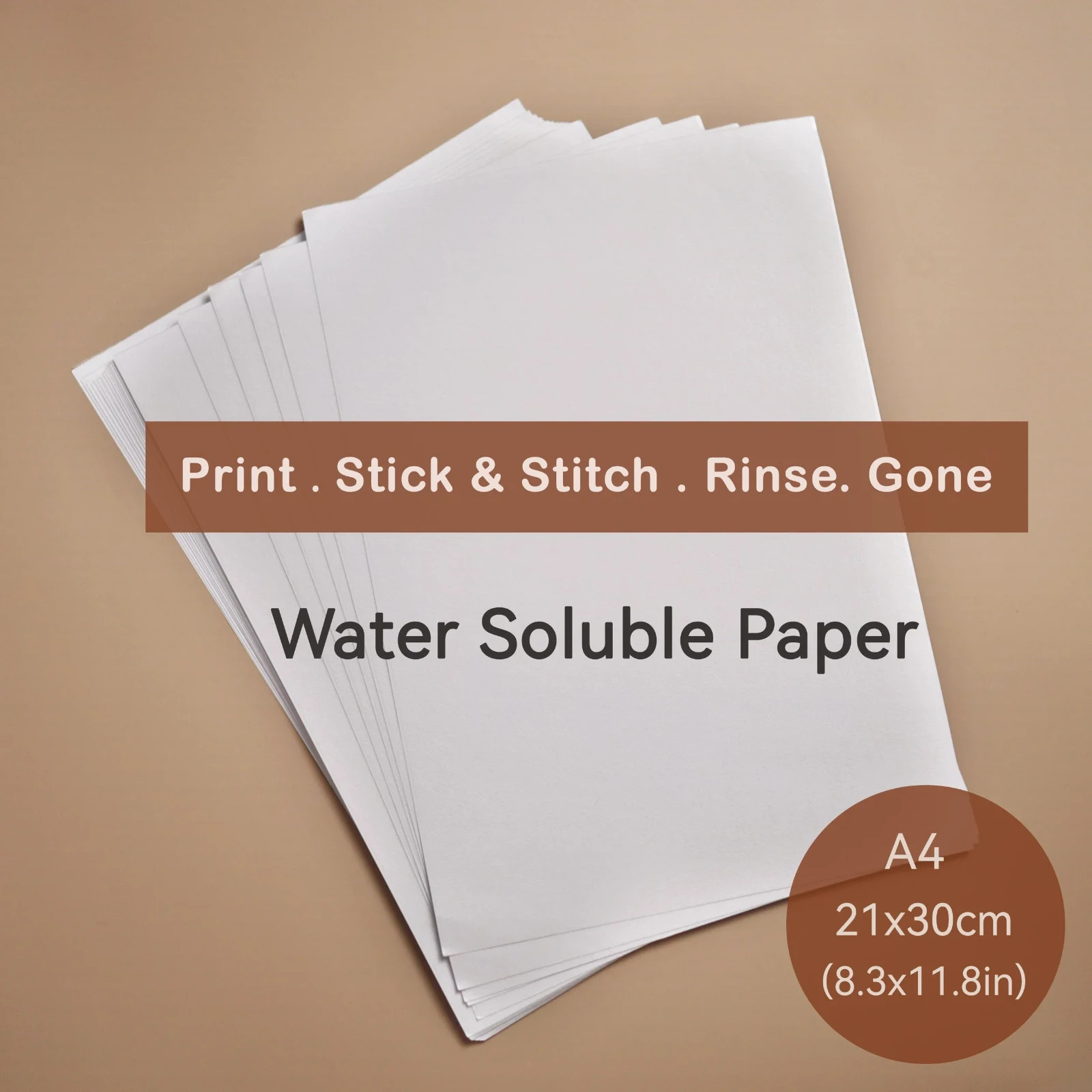 Transfer Water Soluble 1 Sheet Of Paper: Print, Stick And St