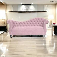 2 seater Chesterfield Artois Double Arm Chaise Lounge Sofa Vintage Soft Velvet