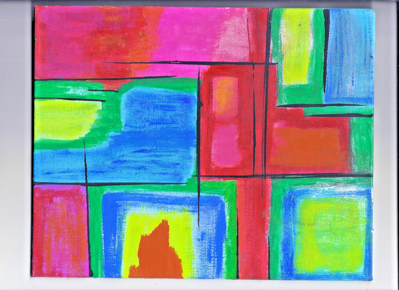 A CHANGE OF MIND - Painting 10x8 Abstract Dada Surrealism Psychology Brain