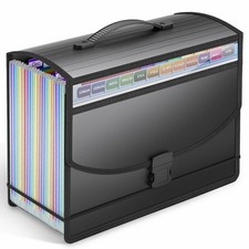 25 Pockets Expanding File Folder Accordion File Organizer with Handle,Portabl...