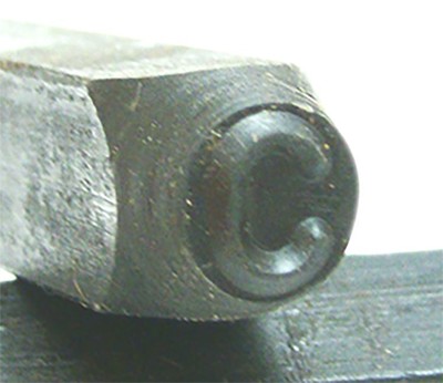 5/16'' Letter ''C'' Stamp-Punch-Hand-Tool-Gold Bar-Silver-Trailer-Metal-Leather