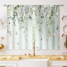 Eucalyptus Botanical Leaves Floral 26"W x 24"L Pack of 2 03 Gradient Green