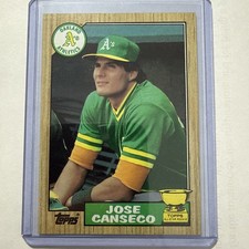 Jose Canseco 1987 Topps All-Star Rookie Gold Cup #620 Athletics Centered MINT