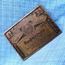 Budweiser 12 Oz Beer Label Promo Belt Buckle Can Bottle Vtg 1974 Oden  .QRT025