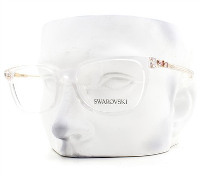 Swarovski Eyeglasses SK 2003F 1027 Glasses Crystal Clear Gold Logo 52mm No Case 