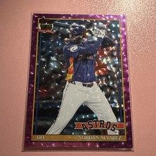 2026 Topps Series 1 #T91-36 Yordan Alvarez Retro Pink Crackle SP Houston Astros