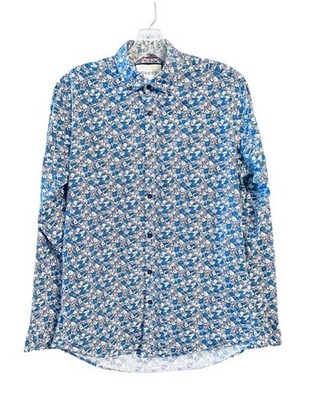 Gucci RUNWAY Floral Cotton Shirt INTERLOCKING GG WEB LOGO - RED STITCH Buttons S
